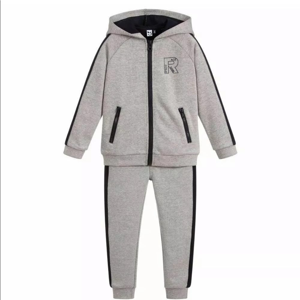 3 Pommes Grey/Navy Race Game Tracksuit. 11/12 year